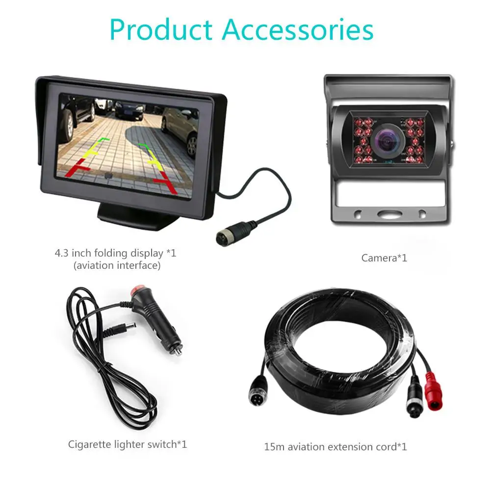 

2018 New Arrival 4.3 Inch Desktop Display + 1 Infrared Bus Rear View Camera Package Dropship 7.16