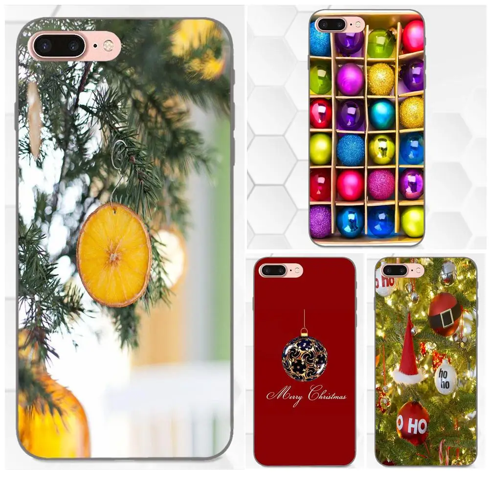 Новый черный чехол для телефона Apple iPhone X XS Max XR 4 4S 5 5S SE 6 6S 7 8 Plus рождественские