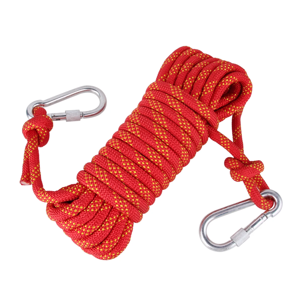 10M Tree Rock Climbing Safety Sling Rappelling Rope Auxiliary Cord Equipment (Red)