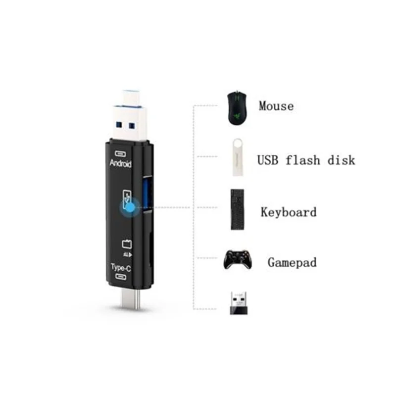 Usb 2,0 устройство для чтения карт памяти SD TF Micro SD Тип C USB C поддержка Micro USB OTG расширение периферийных устройств