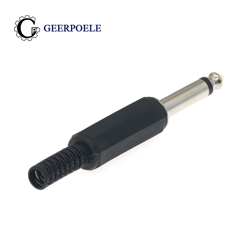 

8 pcs/lot 6.35mm Two-core Mono Audio Connectors Male Jack Electric Plug Wire Terminals Adapter