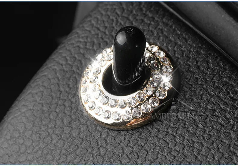 AMBERMILE Car Door Pin Cover Stickers Door Lock Circle Decoration for Mini Cooper Countryman F54 F55 F56 R56 R55 R53 Accessories (6)