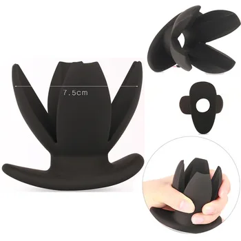 Hollow Anal Plug Flower Opening Butt Plug Expander Anus Enlargement Device Male & Female Masturbation Erotic Anal Sex Toys O3