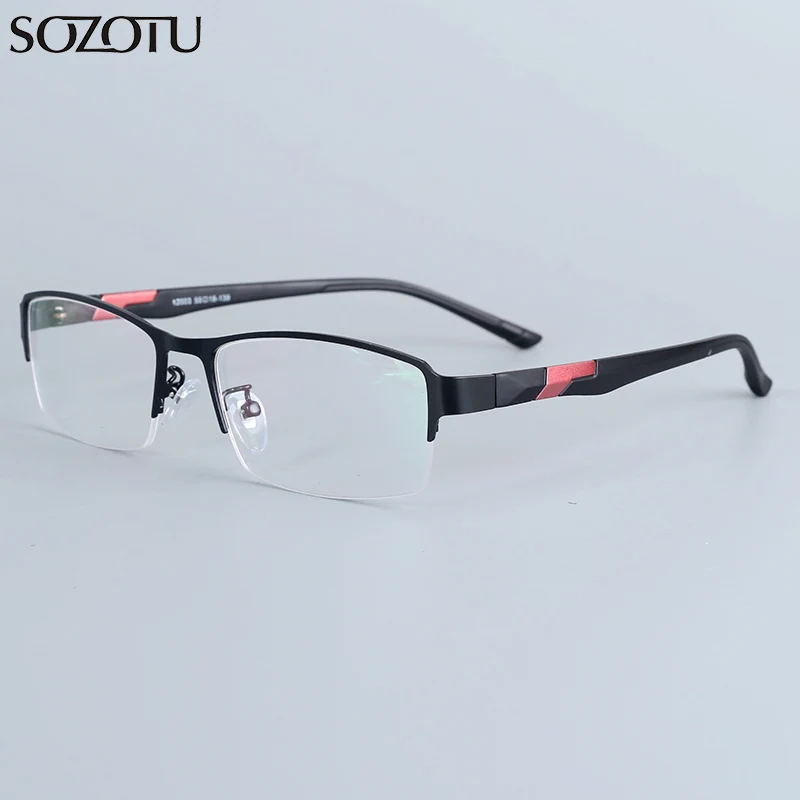 

SOZOTU Eyeglasses Frame Men Computer Optical Prescription Myopia Nerd Clear Lens Eye Glasses Spectacle Frame For Male SZ12003