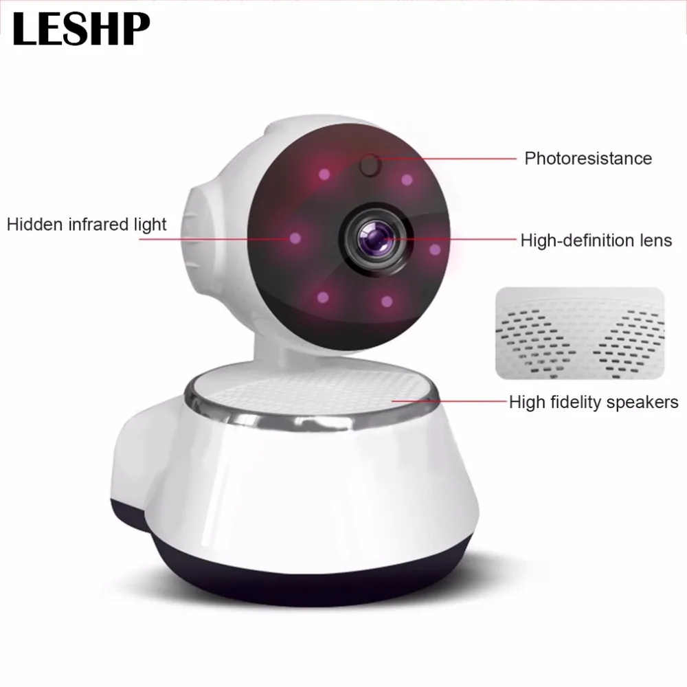 

Home Security Monitor IP Camera HD Wireless WiFi Camera Surveillance IR Night Vision Baby Monitor With Mic Support TF Card