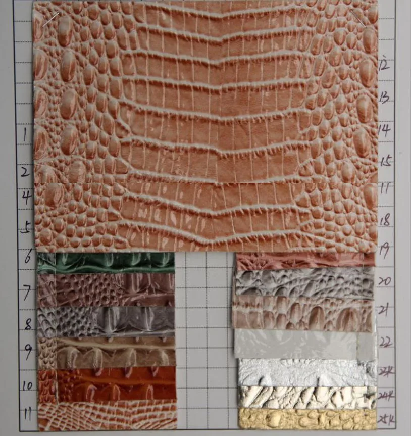 Глянцевая крокодиловый узор полу ПУ Аллигатор зерна высокого качества искусственная кожа ткань материал оптом