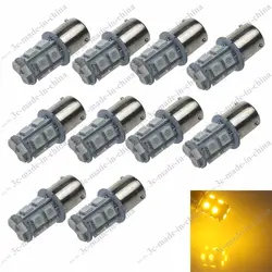 XYIVYG 10X желтый 13 SMD 5050 светодиодный BAU15s 1156 150 градусов 1056 7507 PY21W поворот/тормоз/обратный свет 12В, производство Китай