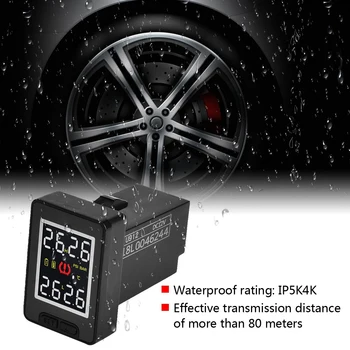 

Car Tire Pressure Monitor System TPMS with 4 Internal Sensors for Toyota Mazda Honda Black Waterproof Function Car Accessories