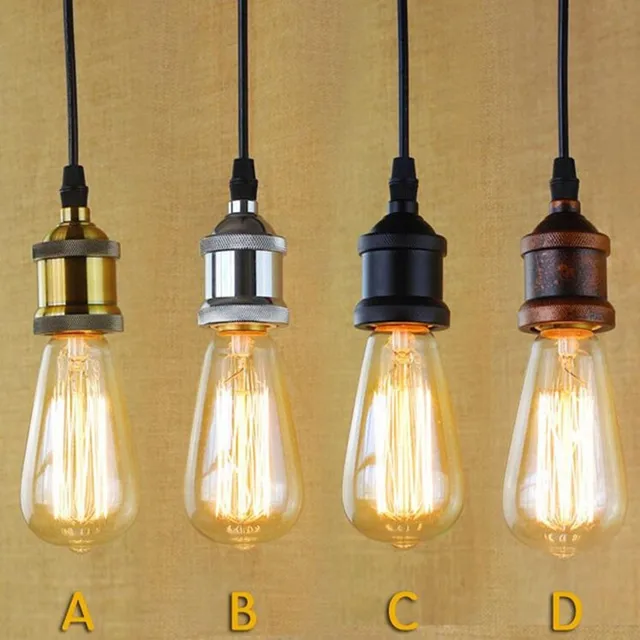 Single Edison Bulbs Pendant Lights Vintage E27 Light Single Edison Bulbs Pendant Lights Vintage E27 Light Cafe Bar Free Shipping