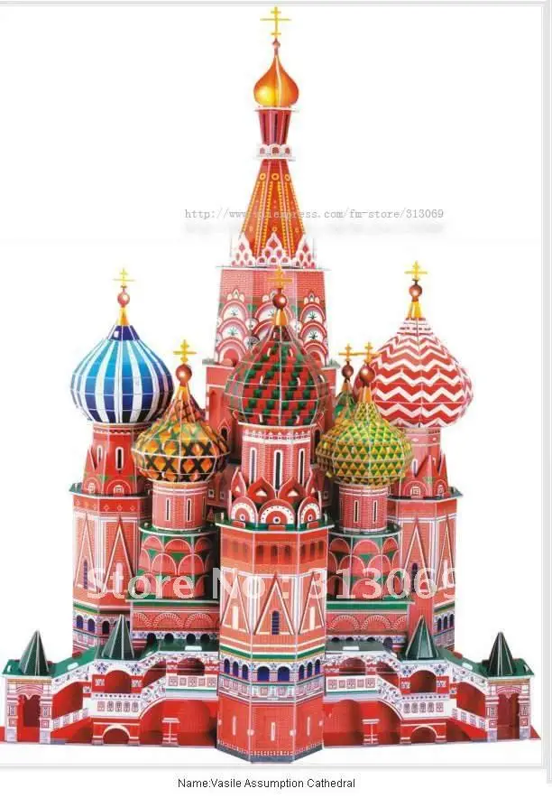 Free shipping, Vasile Assumption Cathedral 3D three