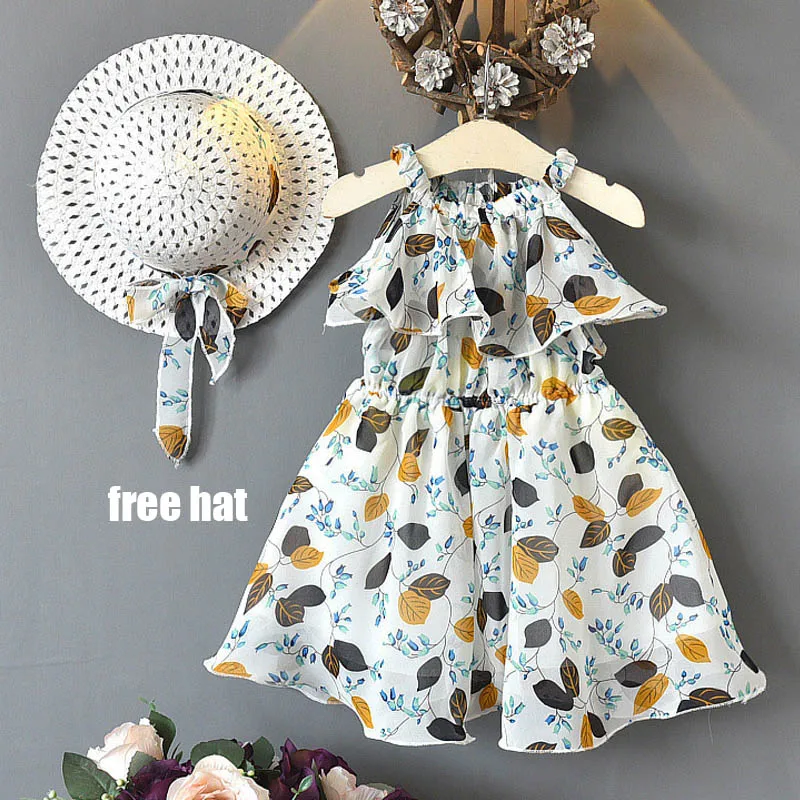 

Toddler Girls Floral Beach Princess Dresses 2019 Summer Kids Dresses For Girls Party Dress Children Costume 3 4 5 6 7 Year