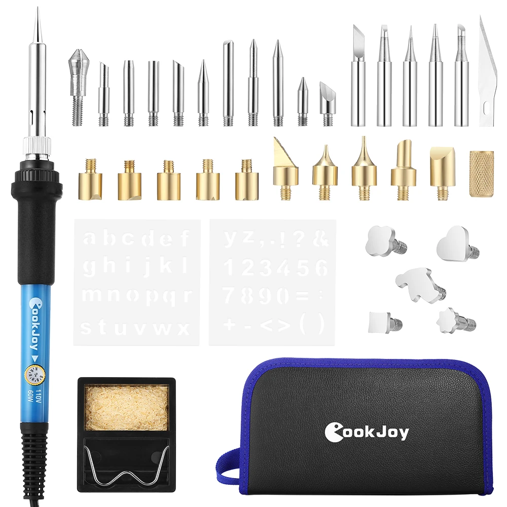 

COOKJOY 180 Multipurpose Soldering Iron Tools Kit With Wood Carving / Burning / Embossing Tips 2018 Professional Tools Z20