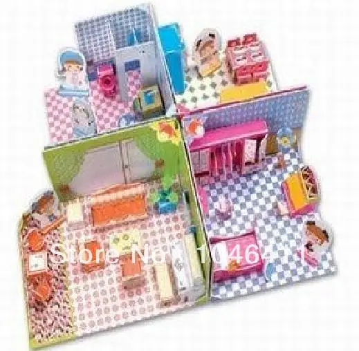 

4pcs Girl set CubicFun 3D educational puzzle Paper & EPS Model Papercraft Home Adornment for christmas gift