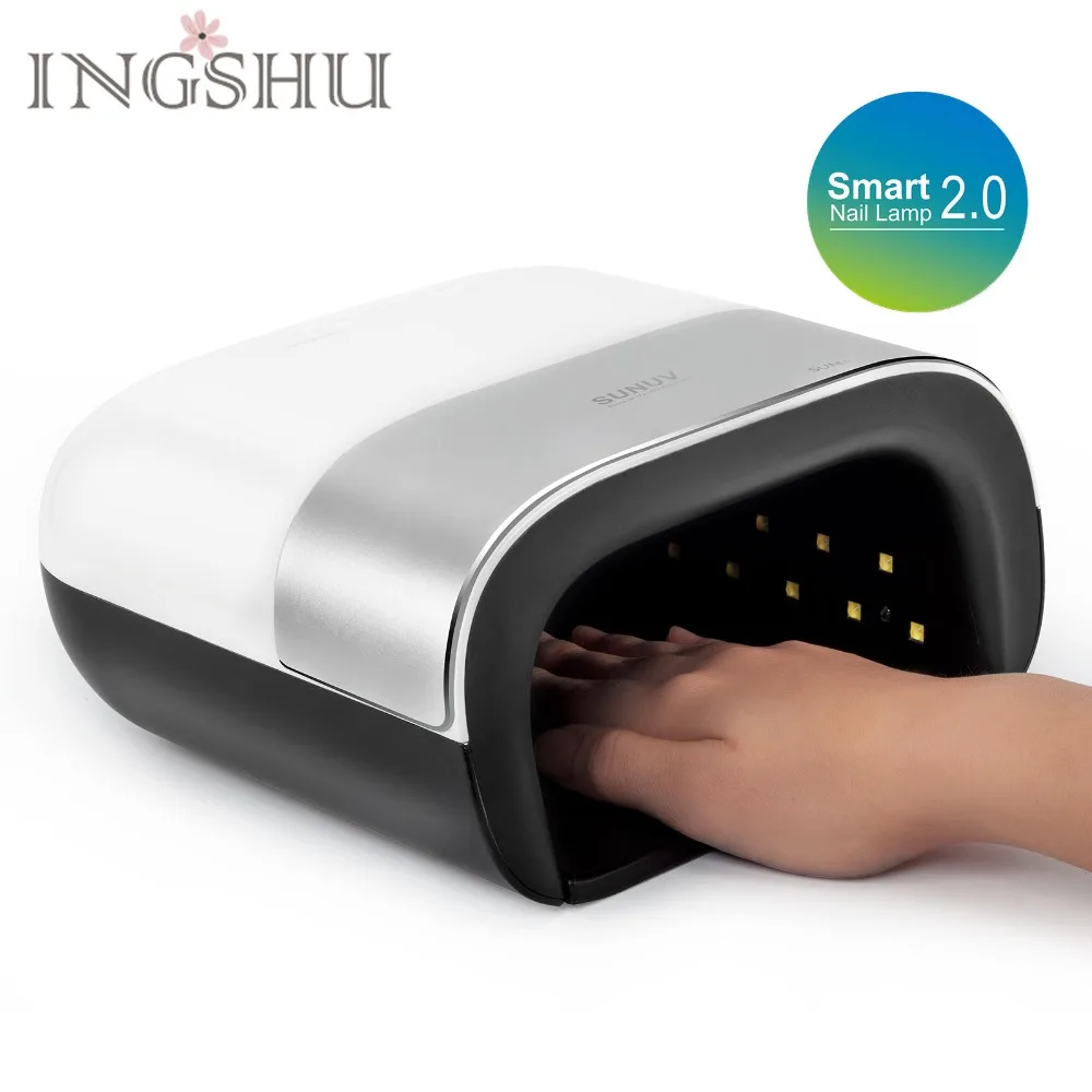 

INGSHU SUN3 2.0 Smart 48W Double Light UV&LED Nail Lamp with Timer Memory Invisible Digital Timer Display Nail Drying Machine