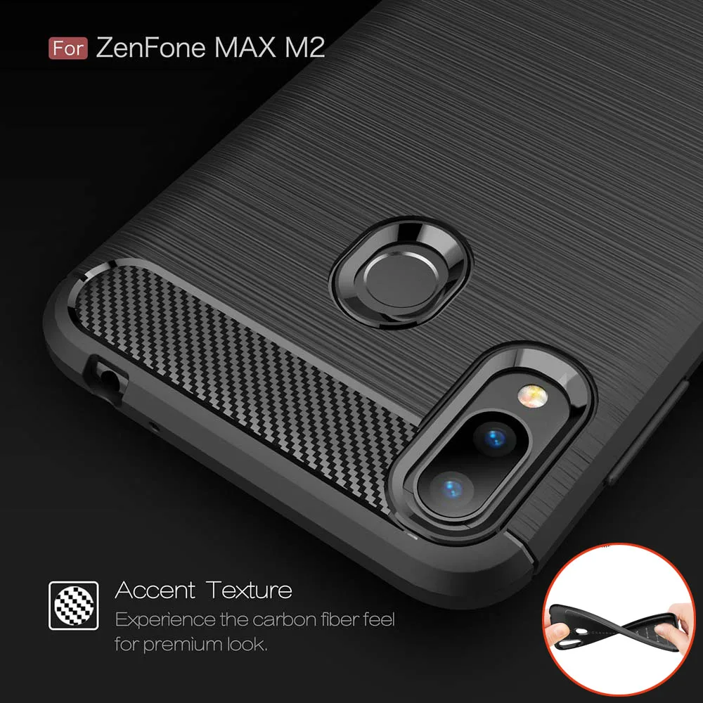 Чехол из углеродного волокна для Asus Zenfone Max M2 zb633kl чехол ZB633KL задняя крышка