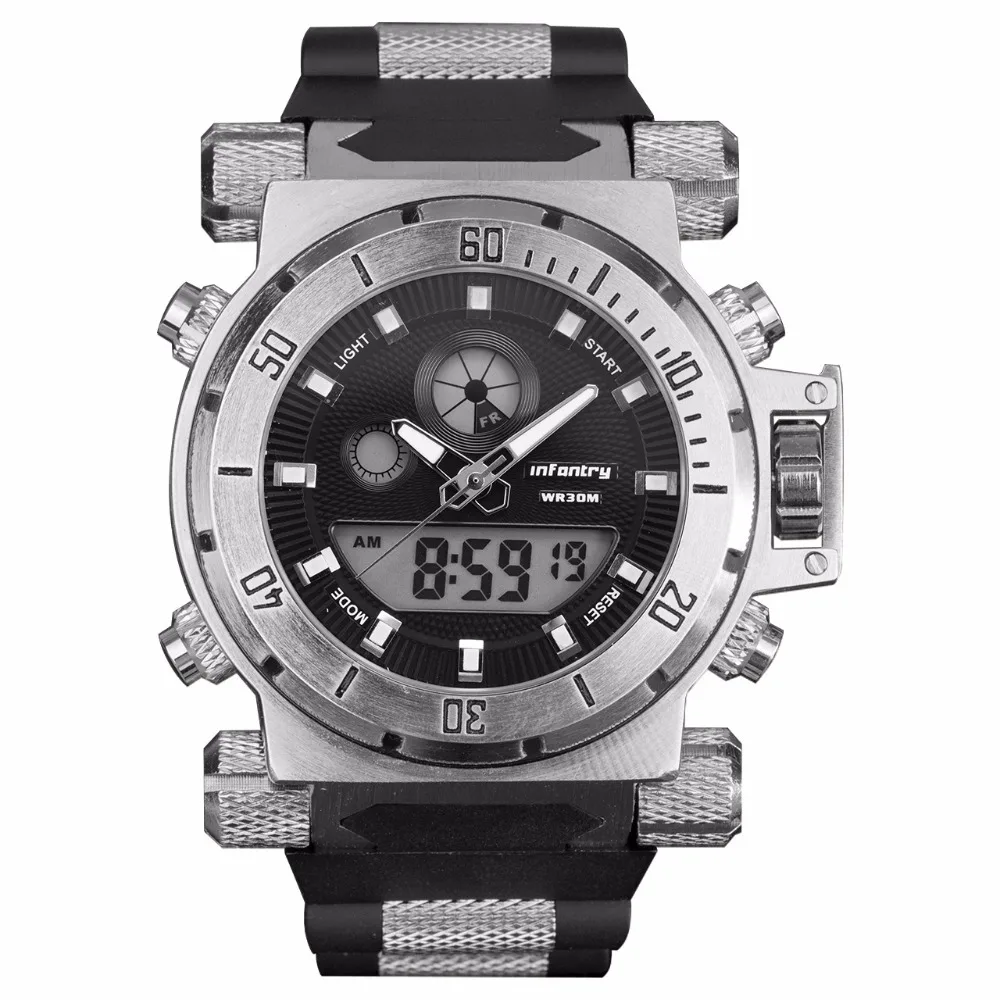  INFANTRY Mens Watches Top Brand Luxury Analog Digital Watch Men Tactical Military Big Aviator Watch - 32702155159