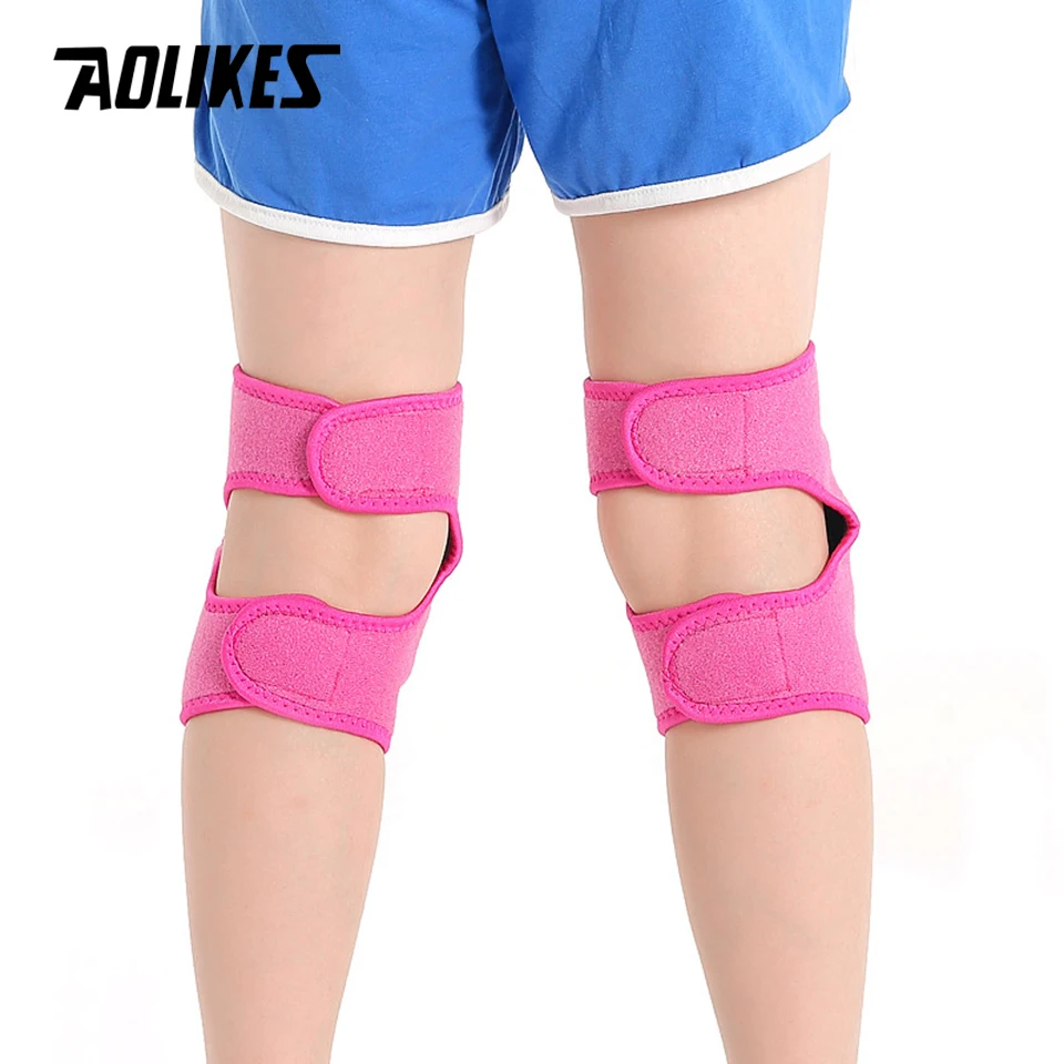 AOLIKES 1 زوج الاطفال الرقص الكرة الطائرة تنس منصات الركبة الطفل الزحف سلامة الركبة دعم الرياضة نيبادس الأطفال الركبة حماية