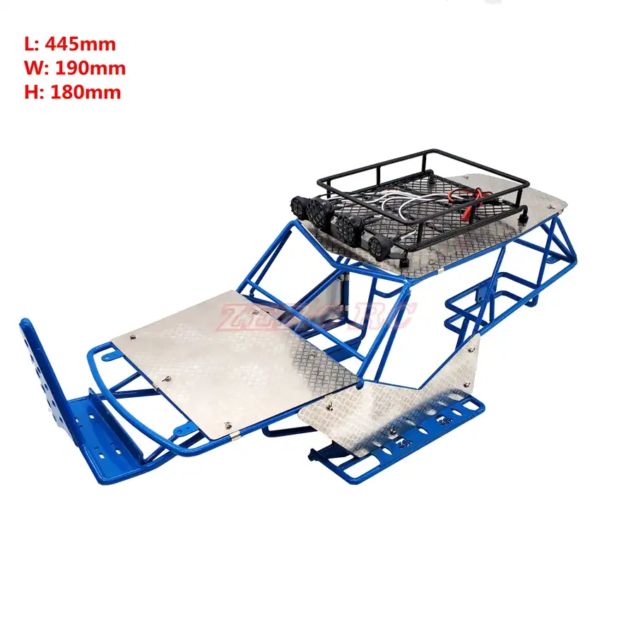Full Tube Frame Metal Chassis Metal Body Roll Cage for 1/10 RC Crawler