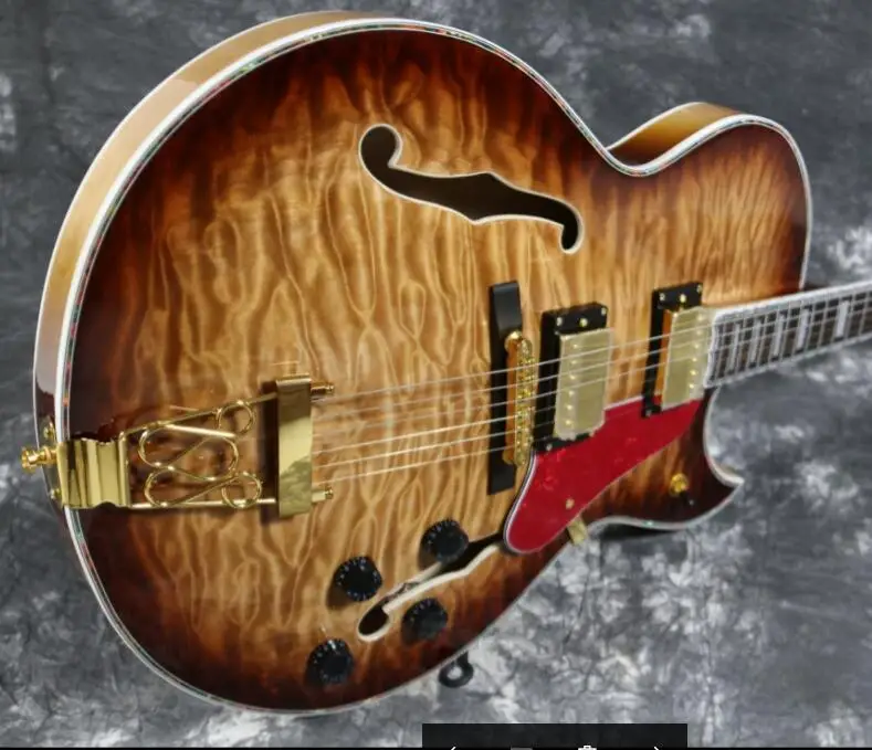 

Top Quality ES-345 Semi Hollow Body Electric Guitar 5A high quality Quilted Maple Top Gold Hardware