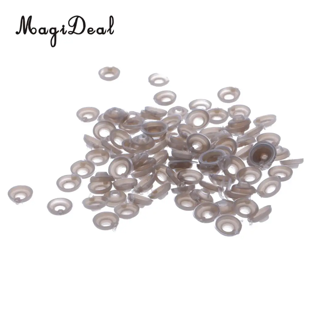 MagiDeal 100Pcs/Pack 9mm Plastic Safety Eyes Nose Washer BACKS for 6-10mm Bear Doll Animal Eye Crafts Children Child DIY Toy