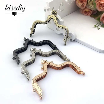 

KISSDIY 10PCS 10CM antique bronze silver gunmetal light gold crown Metal Coin Purse Frame Handle Purse Kiss Clasp Accessories