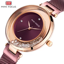 女性は MINIFOCUS 腕時計女性クォーツ女性腕時計ドレス女性の腕時計ブランドの高級ファッションレロジオ Feminino