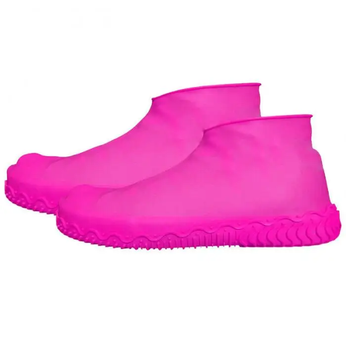 New 1 Pair Reusable Latex Shoe Covers Anti-slip Waterproof Rain Boot Overshoes LMH66