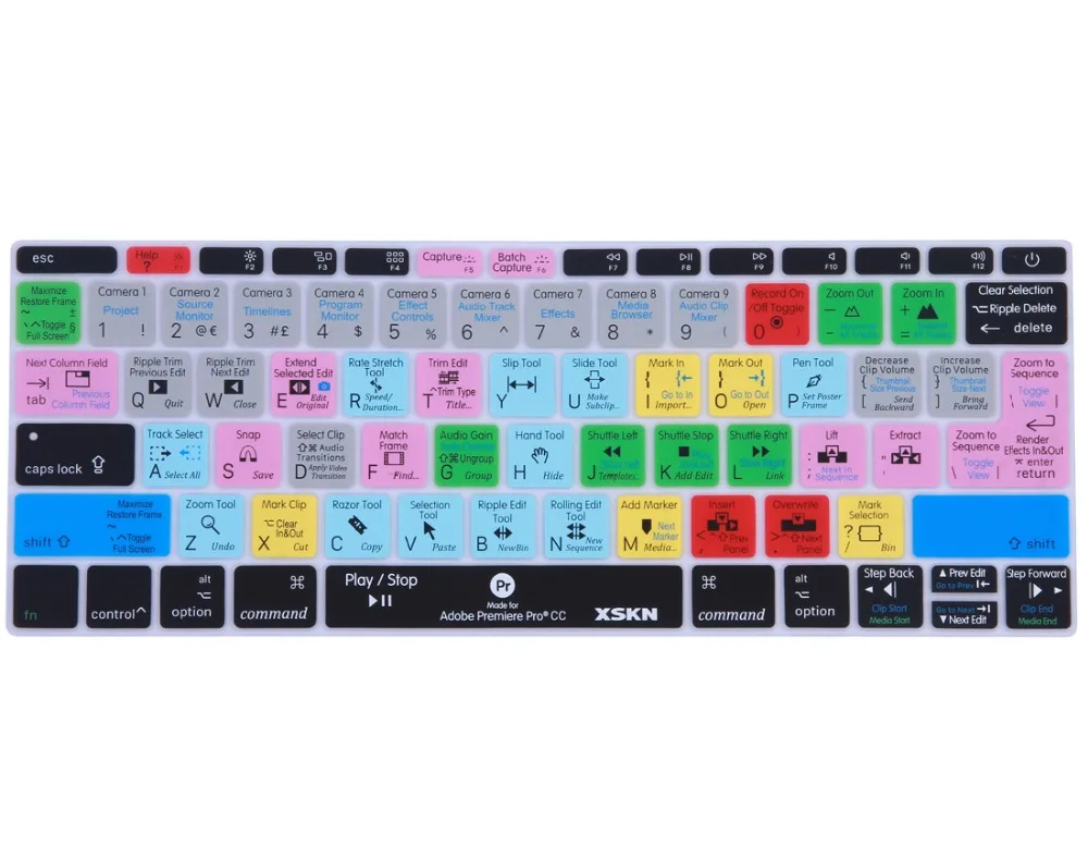 Чехол для клавиатуры XSKN Smart Skin тонкая силиконовая защитная пленка Macbook 12 дюймов