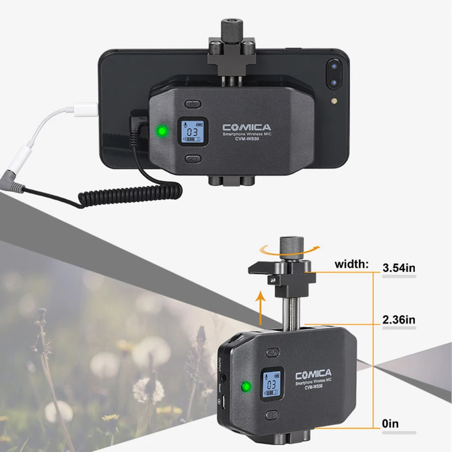 Comica CVM-WS50 Wireless Handheld Microphone UHF 6