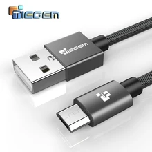 TIEGEM 5V2A Nylon Micro USB Cable for Samsung HTC Huawei Android 3m 2m Fast Charge wire Microusb Mini USB Mobile Phone Cables