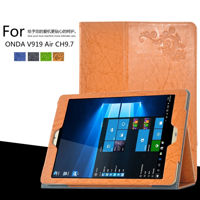 

For ONDA V989 AIR / V919 AIR / V919 AIR CH 9.7 inch Tablet Printing Pattern Stand Cover Protective Print Flower Leather Case