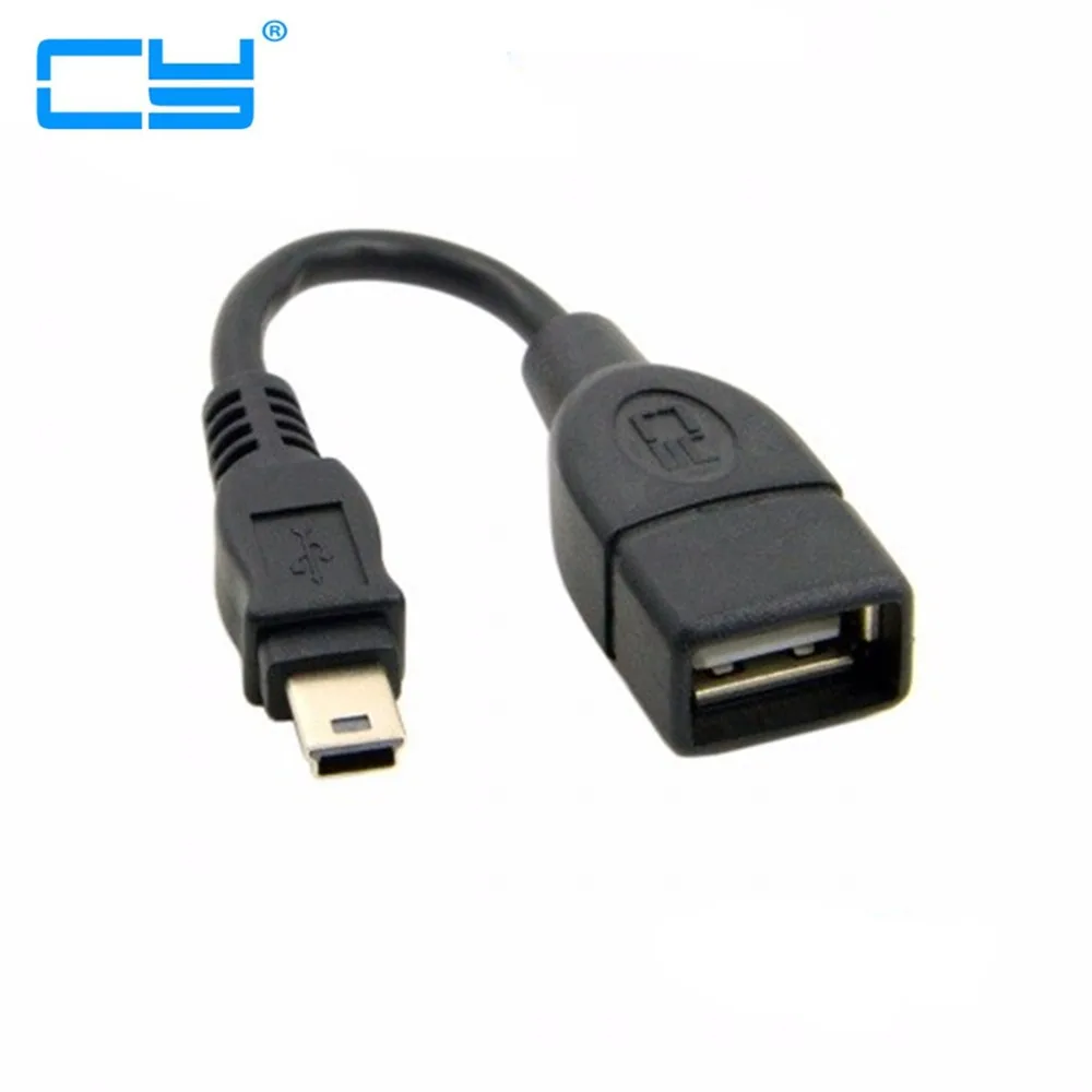 Konvensi Mini USB 2.0 OTG Kabel Mini USB Otg Kabel Data Adapter pria terhadap wanita untuk Tablet PC/MP3/ponsel/GPS 10 cm