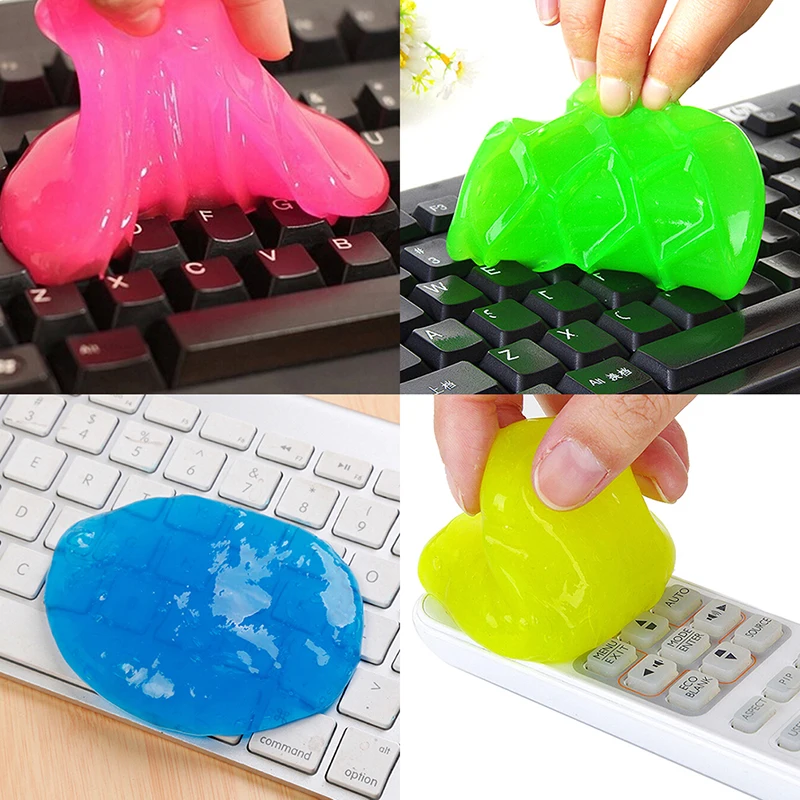 

1pcs 4Colors Are Available Crystal Cleaner Cleaning Mud Magic Dust Cleaner Slimy Gel For Phone Pc Computer Keyboard