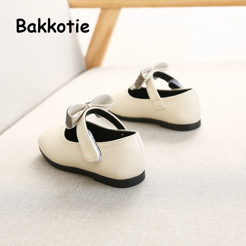 Bakkotie/Весенняя Новинка модная обувь с бантом для маленьких девочек детская