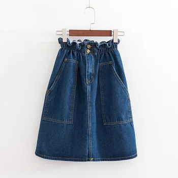 

2019 Plus Size Casual Spring Summer Women Clothing Fashion denim Skirts S54-1913
