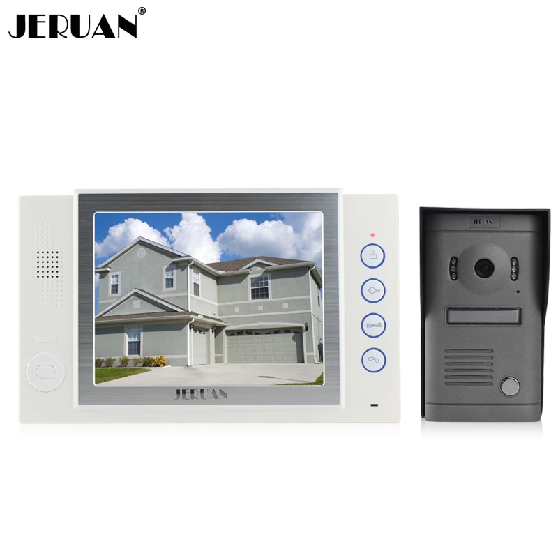 

JERUAN 8 inch video door phone doorbell intercom system video doorphone hands-free speaker intercom recording photo taking