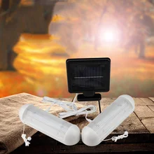 Наружный водонепроницаемый настенный светильник для украшения с вытягиванием, переключатель управления источником, солнечный светильник светодиодный двойной светильник