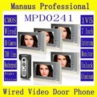 Best Selling 7 inch Screen Display Outdoor Video Door Intercom System Kit Magnetic Lock One to Five Video Doorphone Device D241b
