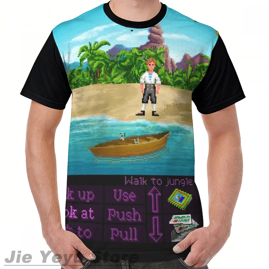 

Finally on Monkey Island (Monkey Island 1) T Shirt men Summer Casual women T-shirts funny print O-neck Short Sleeve tshirts