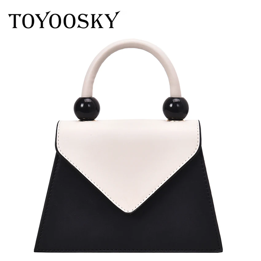 

TOYOOSKY Fashion Simple Small Square Bag Women's Designer Handbag 2019 High-quality PU leather Panelled Chain Shoulder Bags