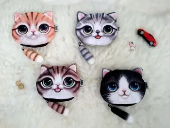 

500pcs/lot Cartoon Cat Dog Coin Purse Cute Kids Purse Casual Zipper Children Wallet Girls Purse Small Money Bag Coin Card Holder