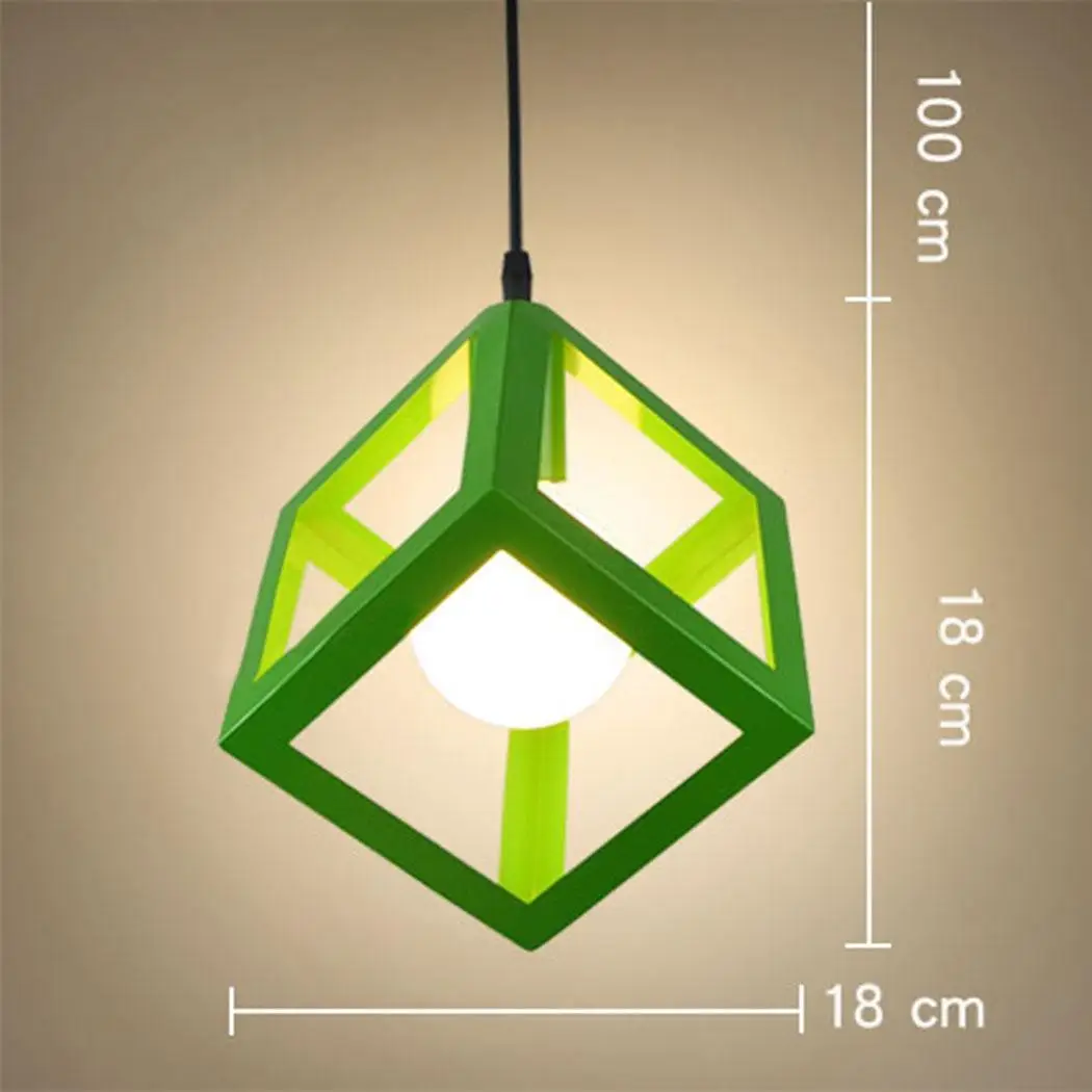 

New Hot Sale light Creative Chandelier Lamp Bar Decoration Lighting Wrought LED light Iron 500000h Square Hollow Out Chandelier