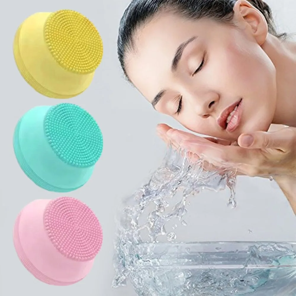 Small Size Waterproof Facial Cleaning Brush Soft Silicone Anti Aging