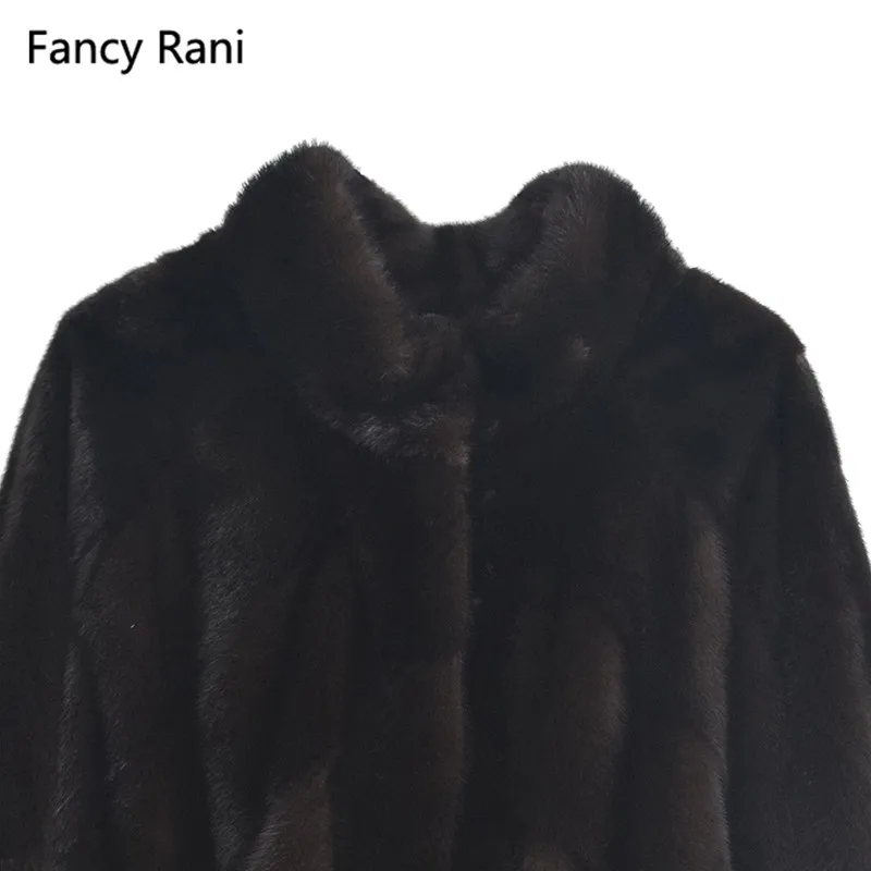 Femmes Manteaux Veste Collier Bonne Qualité Vison 2018 Nouveau As De Noir Picture Mode Style Stand Manteau Fourrure Naturel 54Aq3RjL