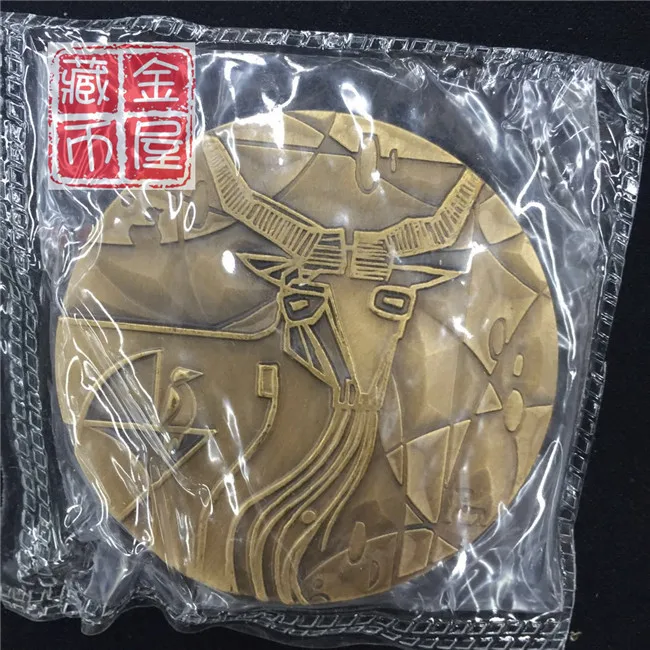 60 мм год Тигра бронзовая медаль Shenyang Мятная монета