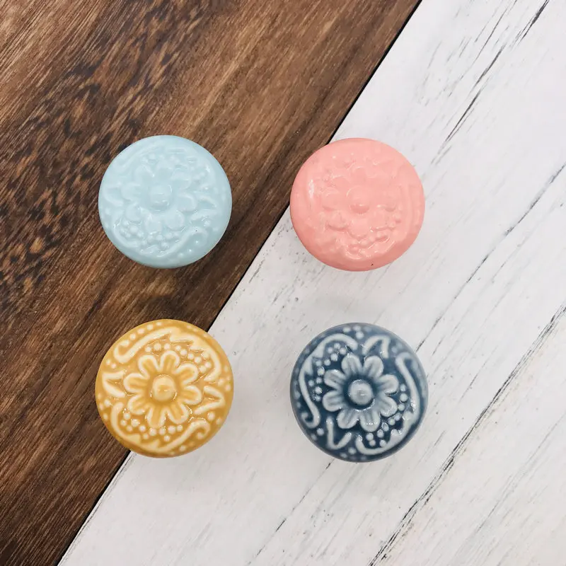 1PC Home Furniture Handles Modern Ceramic Cabinet Knobs and Door Knob Cupboard Drawer Kitchen Kids' Bookcase Pull Handle |