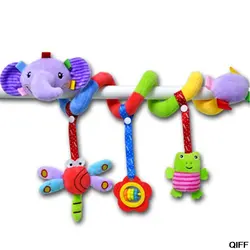 Слон мультфильм коляска Арка погремушки милые плюшевые животные стиль кровать вокруг для ребенка Образование игрушка спиральная намотка