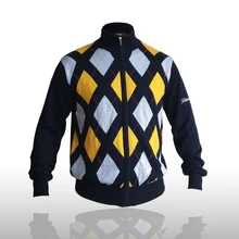 Мужская спортивная куртка мужской шерстяной Повседневный вязанный кардиган на молнии Title Golf свитер Топы пальто трикотаж