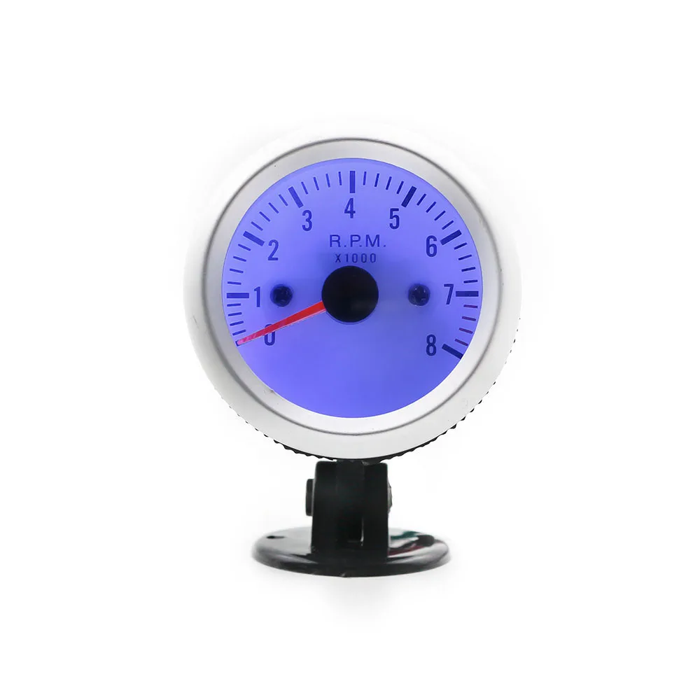 New Universal 2" 52mm Tachometer Gauge 08000 RPM Blue LED Digital Car