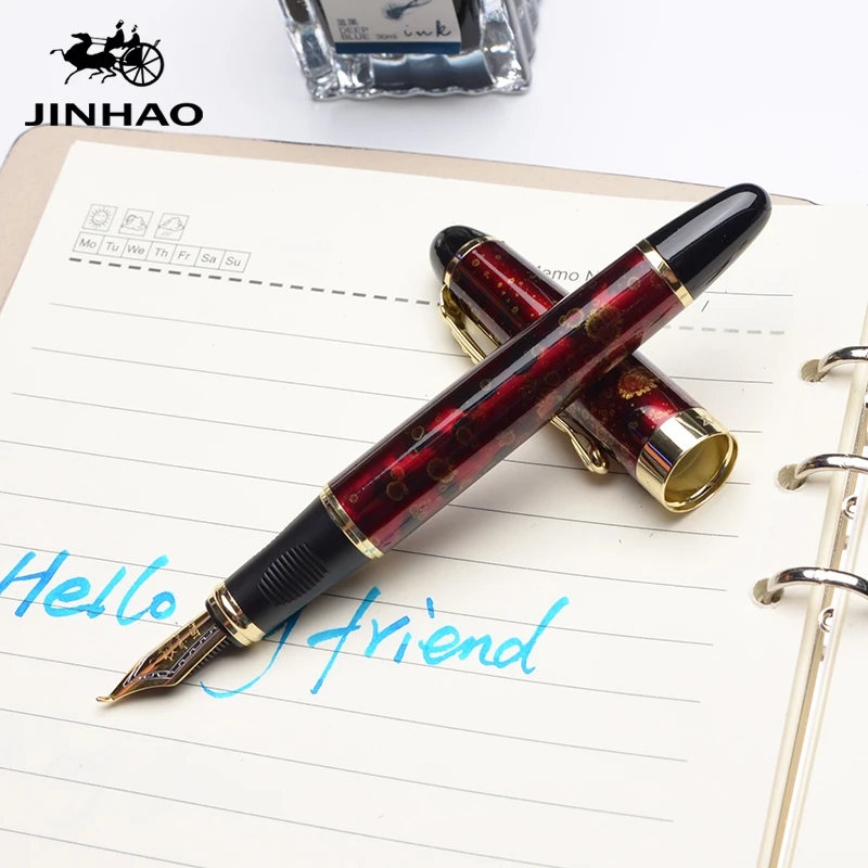 IRAURITA перьевая ручка Jinhao 450 металлические высококачественные чернильные ручки Caneta Tinteiro Pluma Fuente офисный подарок черный настраиваемый логотип